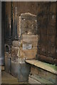 TF6119 : Flood water markers, west door, St Margaret's church, Kings Lynn by Christopher Hilton