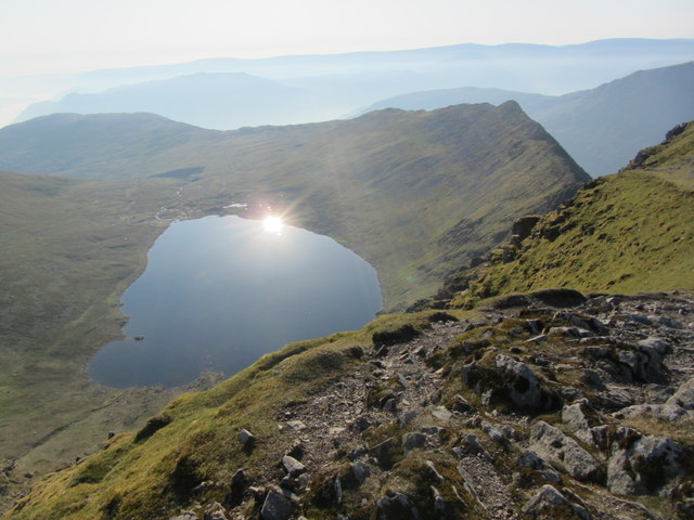 Red Tarn from summit of Helvellyn