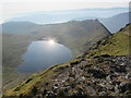 NY3415 : Red Tarn from summit of Helvellyn by Colin Park