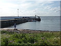 NB5537 : Portnagiuran: the pier by Chris Downer