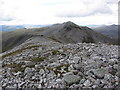 NN2472 : On the summit of Stob Coire an Laoigh with view towards Stob Choire Claurigh by Colin Park