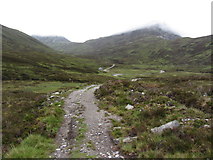 NN2873 : Track S of Lairig Bothy, Lairig Leacach with Sgurr Innse behind by Colin Park