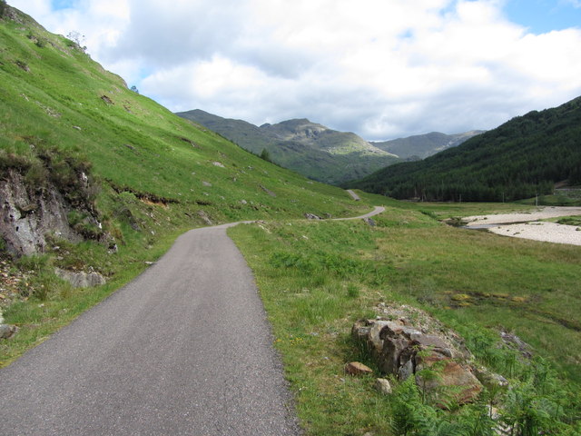 Private drive up lower end of Glen Finnan