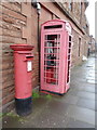 Annan: postbox № DG12 69 and phone, Charles Street