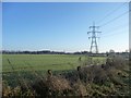 SE3725 : Power lines south of Hungate by Christine Johnstone