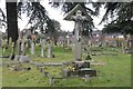 SU4766 : Graves in Newtown road Cemetery by Bill Nicholls