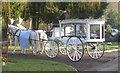 SE8710 : Horse-drawn hearse, Woodlands Crematorium (2) by Jonathan Thacker