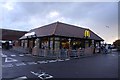 TR2137 : McDonald's restaurant on Park Farm Industrial Estate by Steve Daniels