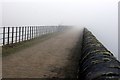 SK0598 : A misty morning on Torside Dam by Graham Hogg