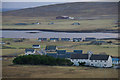 SHE, Springpark Road and the airport, Baltasound, from Nikka Vord