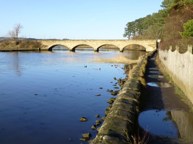 Duchess Bridge crossing the estuary of the River Aln