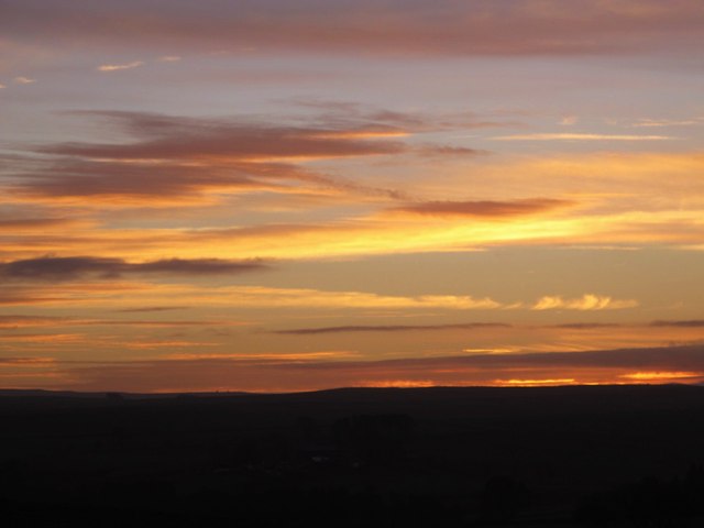 Sunset over Greenrigg Moor