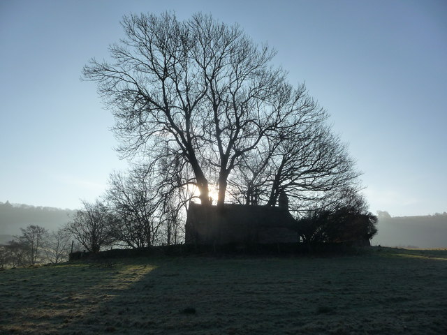 Church of the Holy Cross, Kilgwrrwg, Monmouthshire on a January Sunday morning