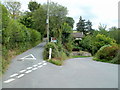 A fork in the road at the eastern edge of Talgarth