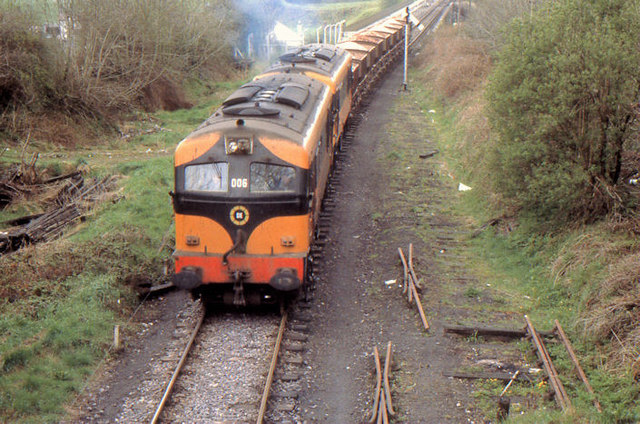 Gypsum train departing Navan