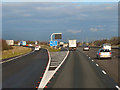 SP5427 : Northbound M40 at Junction 10 by David Dixon