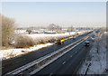 A64, with a light covering of snow