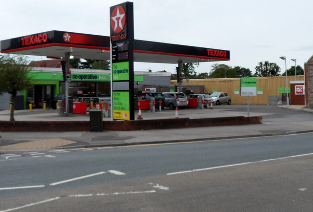 Texaco filling station and Co-operative Food store, Shirehampton, Bristol