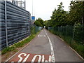 Track from the M5 River Avon bridge descends towards Avonmouth Road, Bristol