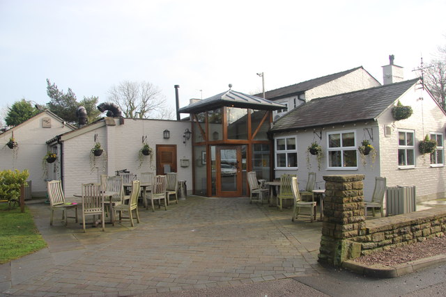 Plough and Flail pub/restaurant car park entrance