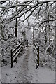 Footpath approaching the A36 at Blackhill