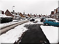 Partly cleared pavements, Larch Grove, Malpas, Newport