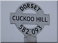 ST5809 : Yetminster: detail of Cuckoo Hill finger-post by Chris Downer
