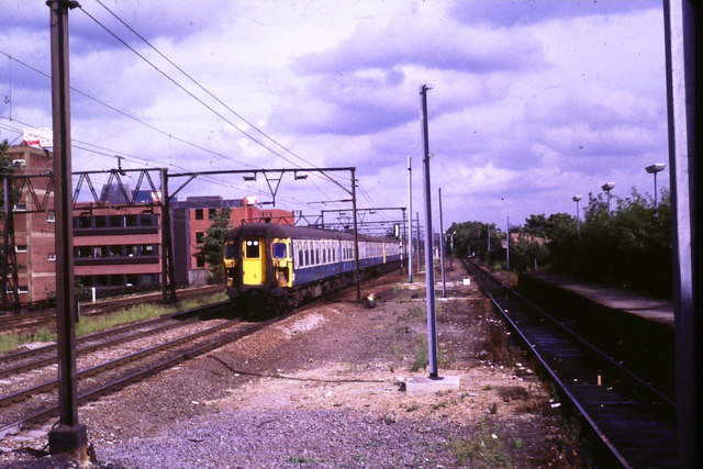Train approaching Romford