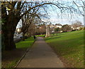 Path along the southern edge of Park Gardens, Stroud