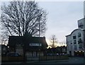 The sun sets on Charlie Butler Public House, Mortlake