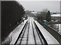 Snowy scene at Eastbrook station