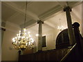 Chandelier and wooden panels, Pembroke Building