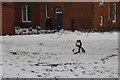 SU5985 : Snowman on the lawn by Bill Nicholls