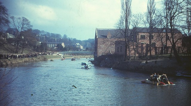 River Wear at Elvet Waterside, 1968
