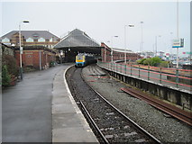 SH2482 : Holyhead railway station by Nigel Thompson