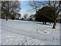 Almondbury Cemetery, winter-time