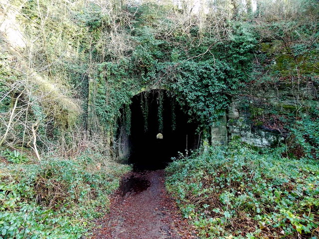 Western portal of the former Usk railway tunnel