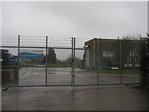 SO9426 : Entrance to Brockhampton sewage works by Peter Whatley
