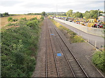 SJ4703 : Dorrington railway station (site) by Nigel Thompson