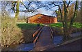 Footbridge over the Hoo Brook, from Spennells Valley Nature Reserve car park, Kidderminster