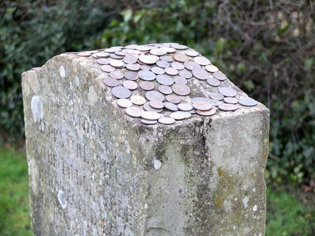 Coins on the Rhymer's Stone