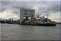 TQ4379 : Woolwich Ferry, southern terminal by N Chadwick