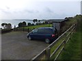 Car park and croquet lawn at the Nare Hotel