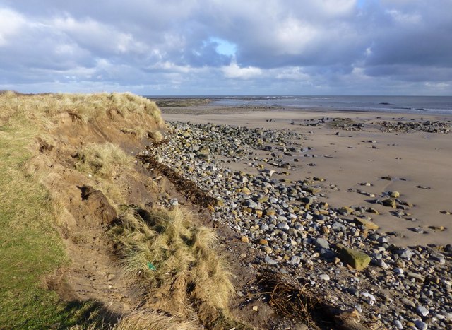 Coastal erosion at Low Hauxley