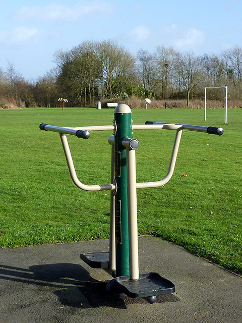 Fitness equipment in Phoenix Park,... \u00a9 Roger Kidd cc-by-sa\/2.0 :: Geograph Britain and Ireland