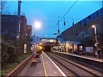 TQ3385 : The view east from the eastbound platform at Dalston Kingsland station by Robert Lamb