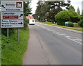 Destinations sign, Kingshill Road, Dursley 