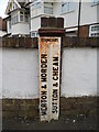 Boundary marker on the corner of Elm Road West