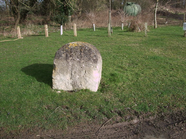 Stone near entrance to Eysey Manor Farm