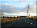 B5240 and pylons near Lyelake Farm